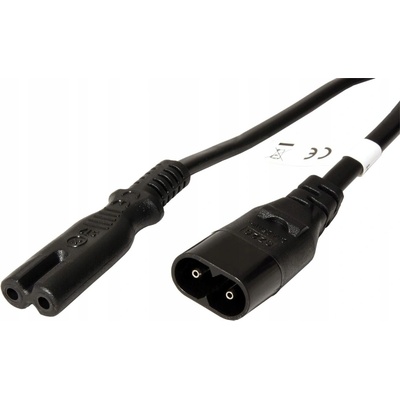 PremiumCord Kabel síťový prodlužovací IEC 60320 C7>C8 230V 2m kpso2