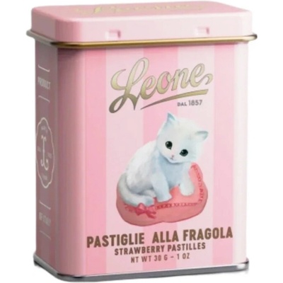 Leone 1857 Teneri Cuccioli Fragola Pastilky s jahodovou příchutí 30 g