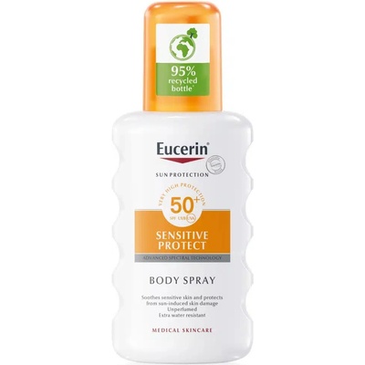 Eucerin Sun Слънцезащитен спрей за тяло Sensitive Protect, SPF50+, 200 ml