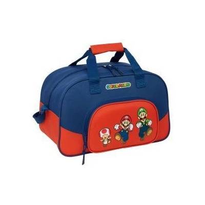 Super Mario Спортна Чанта Super Mario Mamma mia Червен Морско син 40 x 24 x 23 cm