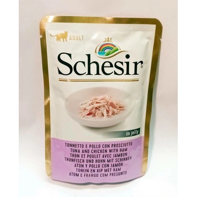 Schesir Cat Adult tuňák a kuře se šunkou 85 g