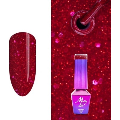 Molly Lac Gél lak Bling it on! Red Me Now 506 5 ml