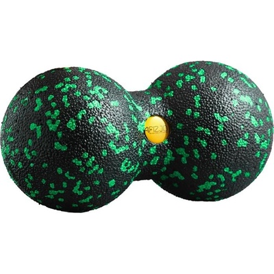 4FIZJO Dvojstranná masážna gulička 8 cm čierno-zelená