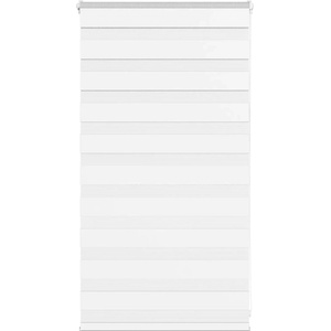vidaXL Зеброва щора бял 70x100 см ширина на плата 65, 9 cm полиестер (4014723)