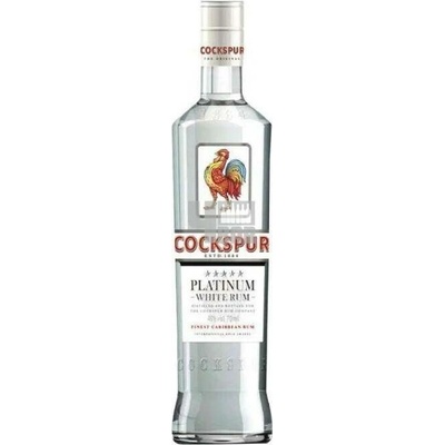 Cockspur Platinum White Rum 40% 1 l (holá láhev)