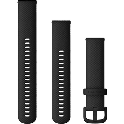 Garmin Каишка Garmin - QR Silicone, Venu/vivomove/D2 Air, 20 mm, черна (010-13021-03)