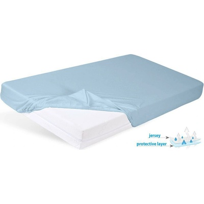 Babymatex Chránič matraca s PU záterom jersey Modré 80 x 160 x 10