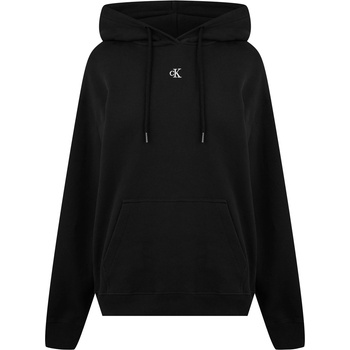 Calvin Klein Суичър Calvin Klein Jeans Women's CK Embroidered Relaxed Hoodie - Black