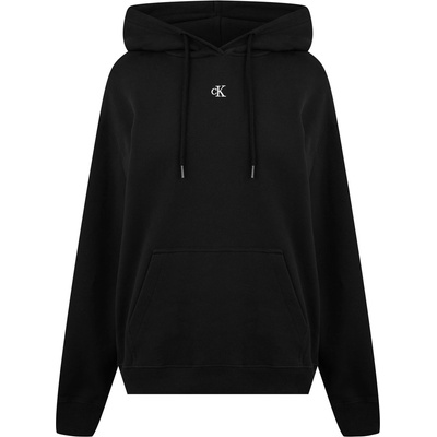 Calvin Klein Суичър Calvin Klein Jeans Women's CK Embroidered Relaxed Hoodie - Black