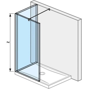 Jika Pure - Душ параван Walk in L от две части 120x90 см, Jika Perla Glass, прозрачно стъкло H2694220026681 (H2694220026681)