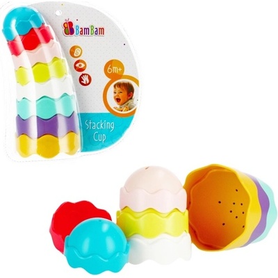 Bam Bam farebné hrnčeky pyramída 20 cm