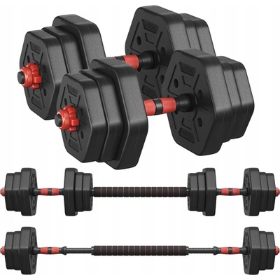 Songmics Bitumové činky s regulací 2 x 10 kg