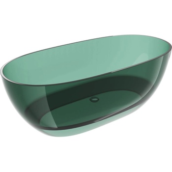 Mexen Pure teal свободно стояща прозрачна вана 170 x 80 cm, хромиран дренаж - 58071708011 (58071708011)