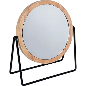 Image 1 of КОЗМЕТИЧНО ОГЛЕДАЛО plain ЧЕРНО/БАМБУК ОВАЛ (71108121)