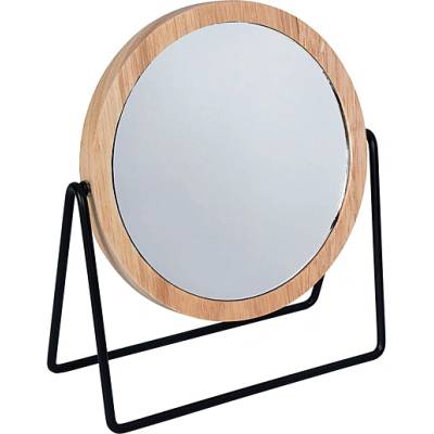 КОЗМЕТИЧНО ОГЛЕДАЛО plain ЧЕРНО/БАМБУК ОВАЛ (71108121)