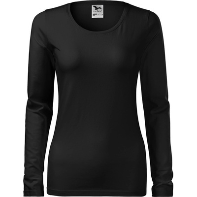 MALFINI Malfini slim 139 / Дамска тениска с дълъг ръкав - черна l (1390115)
