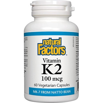 Natural Factors Vitamin К2, 100 mcg, 60 капсули, Natural Factors (1294 NF)