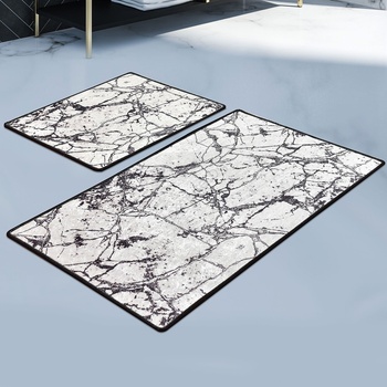 Asir КОМПЛЕКТ 2x Баня MARBLE 60x100 см бяло/черно (AS2028)