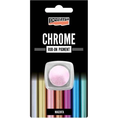 Rub-on chromový prášek Pentart 0.5 g - magenta