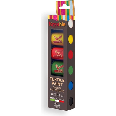 Sada barev na textil 6x25ml