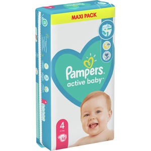 Pampers Бебешки пелени Pampers - Active Baby 4, 58 броя (1100004248) - ozone