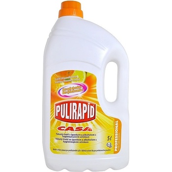Pulirapid Casa Agrumi s vôňou citrusového ovocia univerzálny tekutý čistič s amoniakom a alkoholom na všetky domáce umývateľné povrchy 1,5 l
