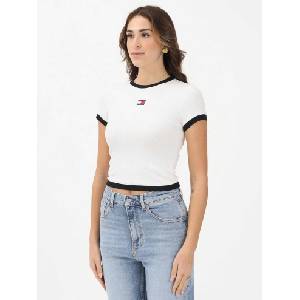 Tommy jeans Тениска tjw slim sh badge ss rib ext (dw0dw22575-ybl)