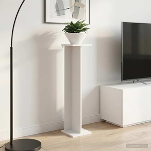 vidaXL Стойка за растения 2 бр. Бяло 25 x 25, 5 x 100, 5 см (899627)
