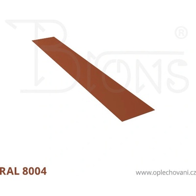 Brons Rovinný plech 300 x 2000 mm cihlově červená