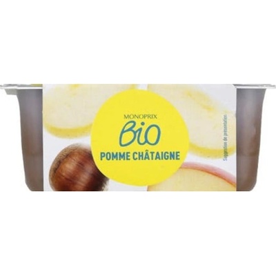 Monoprix Bio Jablečno kaštanové pyré 4 x 100 g