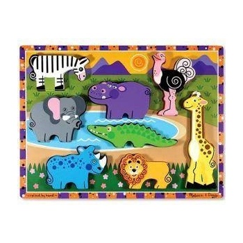 Melissa & Doug Дървен пъзел 8 части - Сафари, 13722 Melissa and Doug, 000772137225