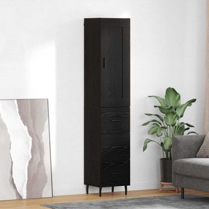 vidaXL Висок шкаф Черния дъб 34, 5 x 34 x 180 см Инженерна дървесина (3416234)