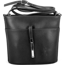 Malá kožená crossbody kabelka no. 52 černá