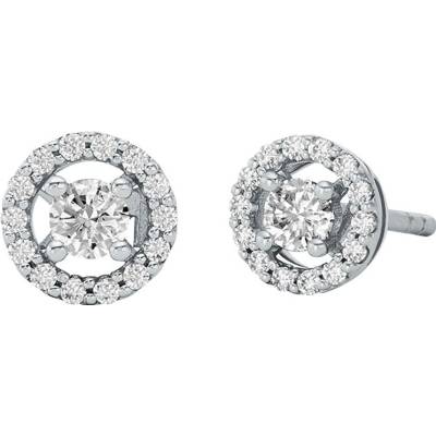 Michael Kors Elegantné strieborné náušnice s čírymi zirkónmi MKC1823040