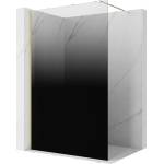 Mexen Kioto душ стена Walk-in 140 x 200 см, омбре черно 8 мм, злато - 800-140-101-50-76 (800-140-101-50-76)