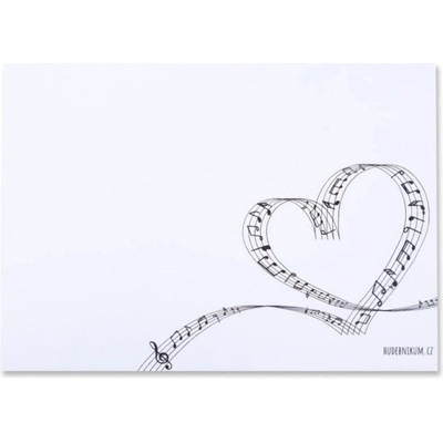 hudebnikum.cz Dárková kartička A6 - Melodie mého srdce – Zboží Mobilmania