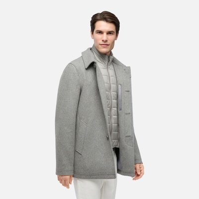 Geox Grey Men's Coat Monreale Men's šedá