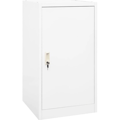 vidaXL Шкаф за екипировка за езда, бял, 53x53x105 см, стомана (339603)