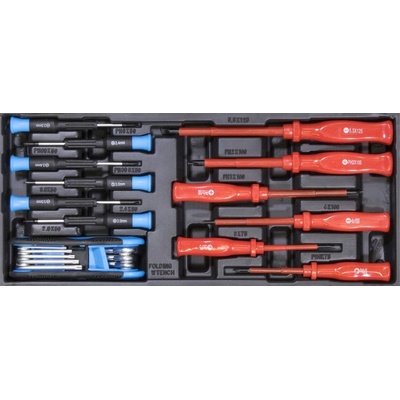 GUDE 39111 - Izolované skrutkovače, viaczubé kľúče, skrutkovače na jemnú mechaniku GI 1/3, 20-dielna sada