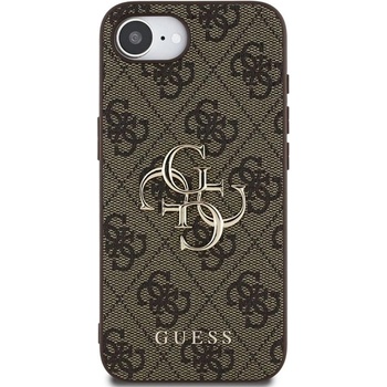 GUESS Калъф Guess - Metal Logo, iPhone 16e, кафяв (3666339453626)