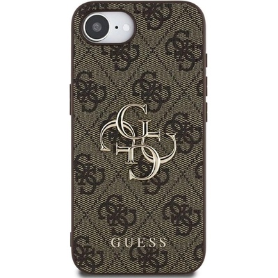 GUESS Калъф Guess - Metal Logo, iPhone 16e, кафяв (3666339453626)