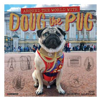 Willow Creek Press Calendars Doug the Pug & Dory 2026 12 X 12 Wall Calendar