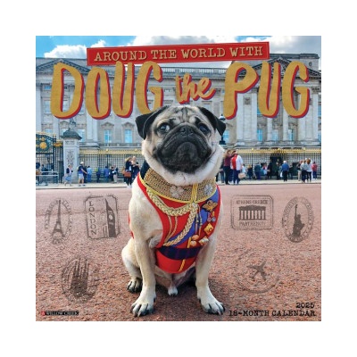 Willow Creek Press Calendars Doug the Pug & Dory 2026 12 X 12 Wall Calendar