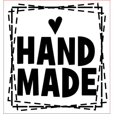 Koženkový štítok Handmade Materiál/farba: SEMIŠ strieborná