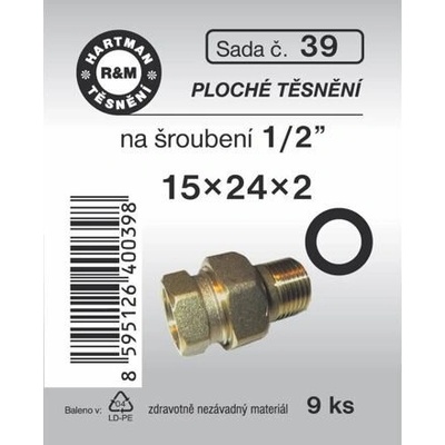 HARTMAN těsnění pryžové ploché na šroubení 1/2", sada č. 39 – Zboží Dáma