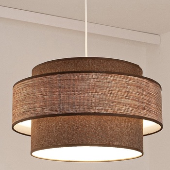 BELIS Пендел GRACE 1xE27/60W/230V Ø 40 см кафяв/бежов (BE0892)