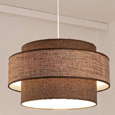 BELIS Пендел GRACE 1xE27/60W/230V Ø 40 см кафяв/бежов (BE0892)