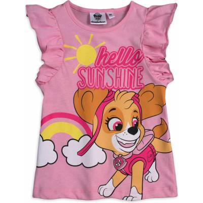 Dívčí tričko PAW PATROL SUNSHINE růžové