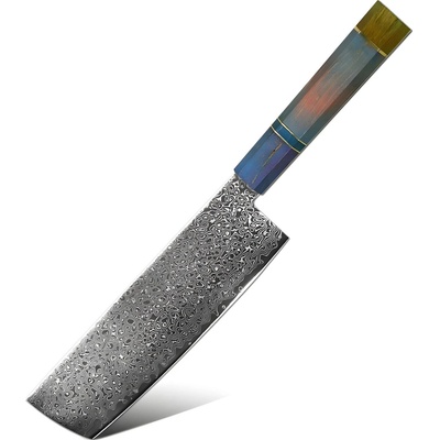HARAHU Дамаски кухненски нож YO-37567 - Nakiri / Многоцветен KP37567 (YO-37567)