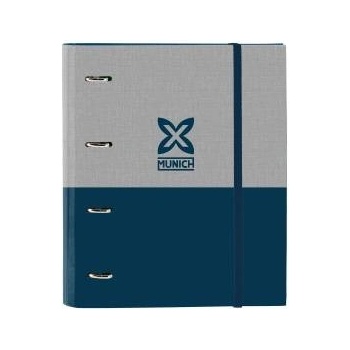 Munich Папка с пръстени Munich Street Син Сив 27 x 32 x 3.5 cm